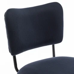Clearance Drawer VANDER Lot de 2 chaises de bar en velours côtelé et métal H65cm
