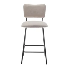 Clearance Drawer VANDER Lot de 2 chaises de bar en tissu et métal H65cm