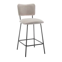 Clearance Drawer VANDER Lot de 2 chaises de bar en tissu et métal H65cm