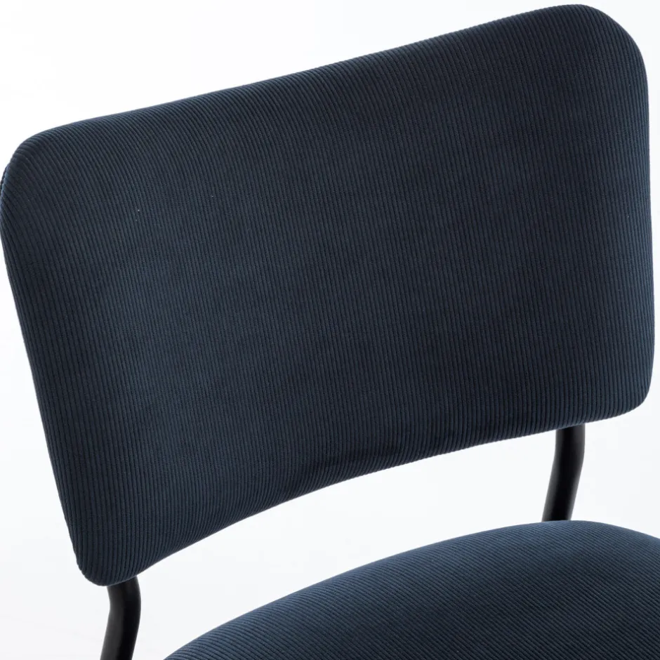 Online Drawer VANDER Lot de 2 chaises en velours côtelé et métal
