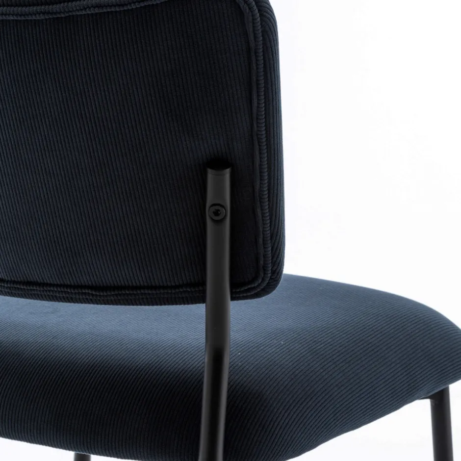 Online Drawer VANDER Lot de 2 chaises en velours côtelé et métal