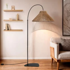 Sale Drawer VANO Lampadaire en métal avec abat-jour en corde H155cm