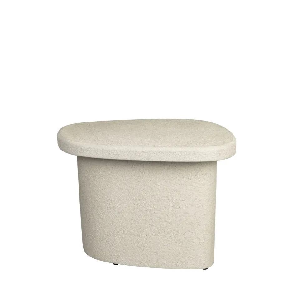 Outlet Dutchbone VEDA Table d'appoint organique en bois finition marbre recyclé H41cm