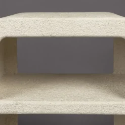 Dutchbone VEDA Table de chevet 2 niches finition marbre recyclé