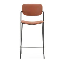 Best No name VELURA Lot de 2 tabourets de bar en simili cuir et métal H67cm