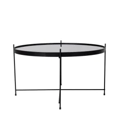 Online House Nordic VENEZIA Table basse en verre et métal ø70xh40cm