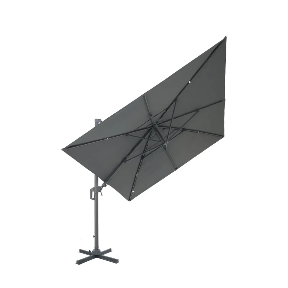 Best Drawer VEYA Parasol rectangulaire déporté en aluminium 3x4m