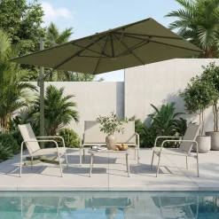 Best Drawer VEYA Parasol rectangulaire déporté en aluminium 3x4m