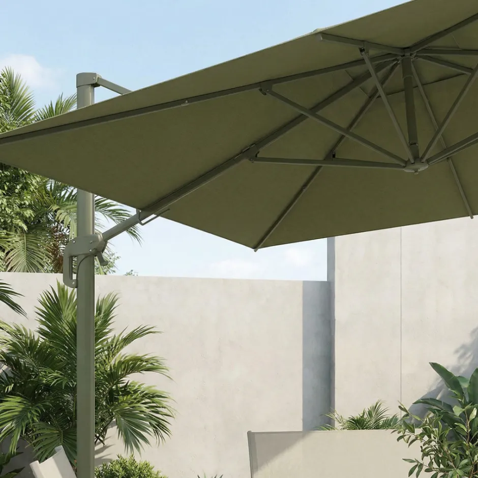 Best Drawer VEYA Parasol rectangulaire déporté en aluminium 3x4m