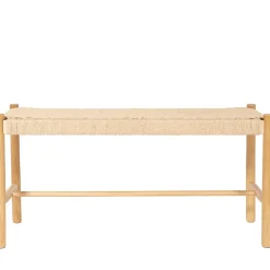New Drawer VICTOR Banc en corde tressée et bois L90cm