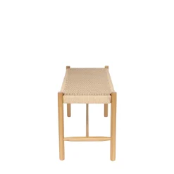 New Drawer VICTOR Banc en corde tressée et bois L90cm