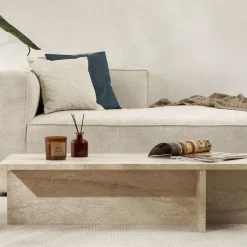 Discount Drawer VIKA Table basse en effet travertin 120x45cm