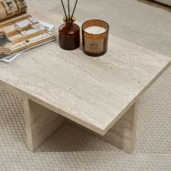 Discount Drawer VIKA Table basse en effet travertin 120x45cm