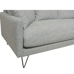 Drawer VILLABON Canapé 4 places en tissu pieds épingles noirs