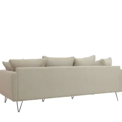 Drawer VILLABON Canapé 4 places en tissu pieds épingles noirs