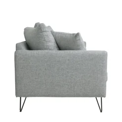 Drawer VILLABON Canapé 4 places en tissu pieds épingles noirs