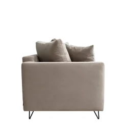Online Drawer VILLABON Canapé 3 places en velours pieds épingles noirs