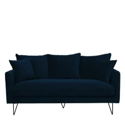 Online Drawer VILLABON Canapé 3 places en velours pieds épingles noirs