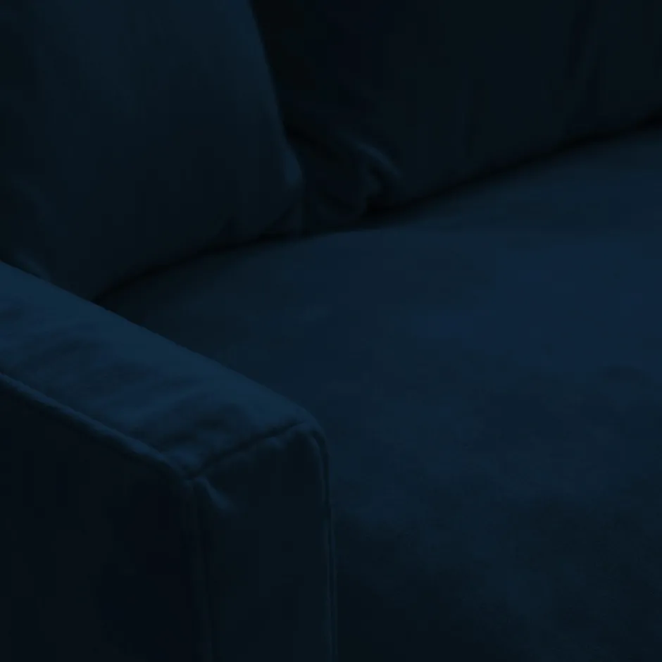 Online Drawer VILLABON Canapé 3 places en velours pieds épingles noirs