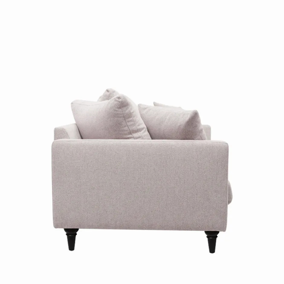 Clearance Drawer VILLABON Canapé 4 places en tissu pieds tournés