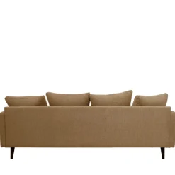 Drawer VILLABON Canapé 4 places en tissu pieds bois foncé