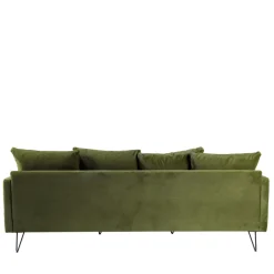 Sale Drawer VILLABON Canapé 4 places en velours pieds épingles noirs