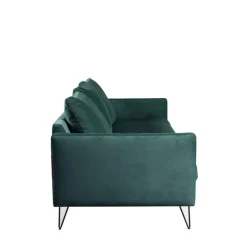Sale Drawer VILLABON Canapé 4 places en velours pieds épingles noirs