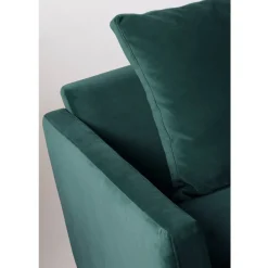 Sale Drawer VILLABON Canapé 4 places en velours pieds épingles noirs