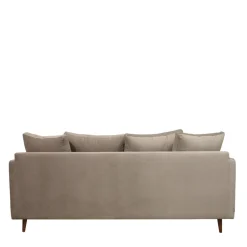 Best Drawer VILLABON Canapé convertible 4 places en velours pieds bois foncé