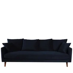 Best Drawer VILLABON Canapé convertible 4 places en velours pieds bois foncé