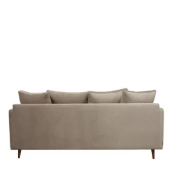Drawer VILLABON Canapé convertible 3 places en velours pieds bois foncé