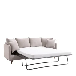 Drawer VILLABON Canapé convertible 3 places en tissu pieds bois foncé