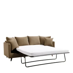 Drawer VILLABON Canapé convertible 3 places en tissu pieds bois foncé