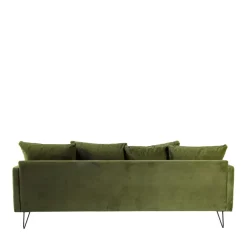 Sale Drawer VILLABON Canapé convertible 3 places en velours pieds épingles noirs