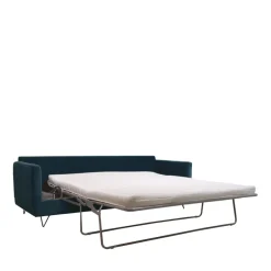 Sale Drawer VILLABON Canapé convertible 3 places en velours pieds épingles noirs