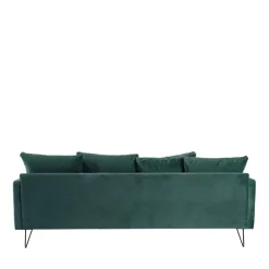 Sale Drawer VILLABON Canapé convertible 3 places en velours pieds épingles noirs