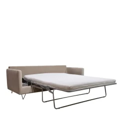 Discount Drawer VILLABON Canapé convertible 4 places en velours pieds épingles noirs