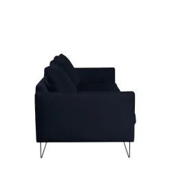 Discount Drawer VILLABON Canapé convertible 4 places en velours pieds épingles noirs