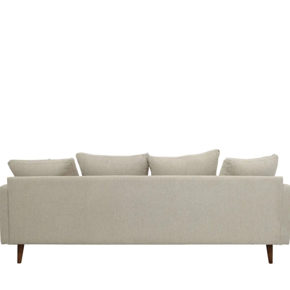 Sale Drawer VILLABON Canapé convertible 4 places en tissu pieds bois foncé