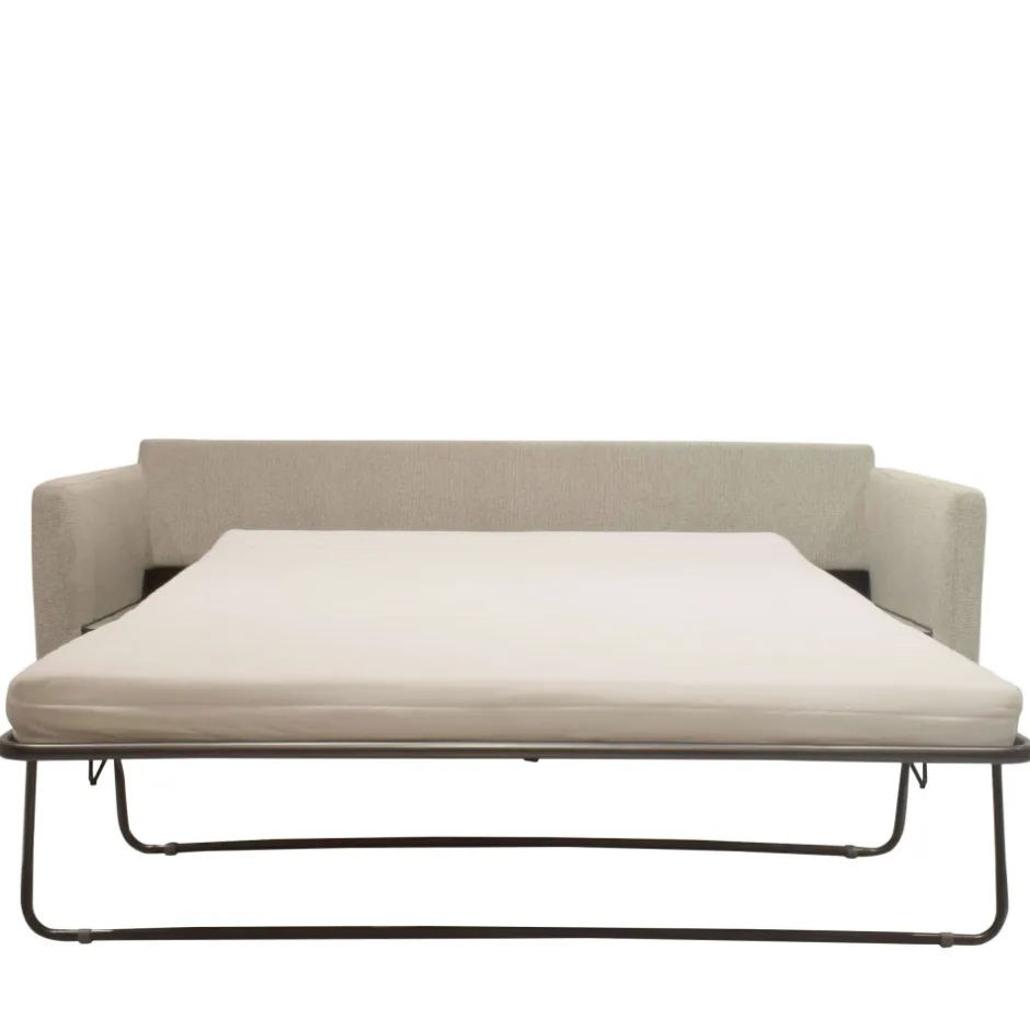 Online Drawer VILLABON Canapé convertible 4 places en tissu pieds épingles noirs