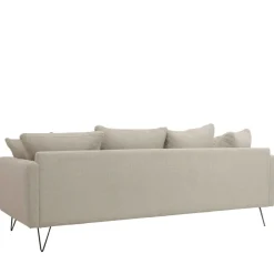 Online Drawer VILLABON Canapé convertible 4 places en tissu pieds épingles noirs