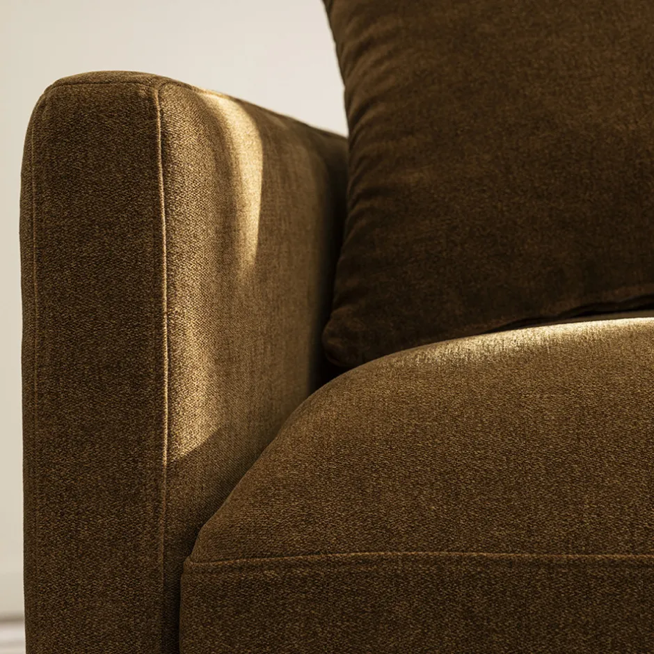 Hot Drawer VILLABON Fauteuil XL en tissu pieds épingles noirs