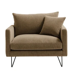 Hot Drawer VILLABON Fauteuil XL en tissu pieds épingles noirs