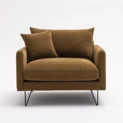 Hot Drawer VILLABON Fauteuil XL en tissu pieds épingles noirs
