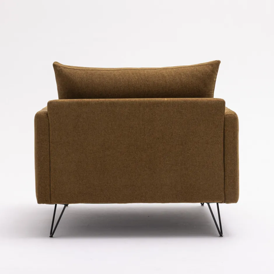 Hot Drawer VILLABON Fauteuil XL en tissu pieds épingles noirs