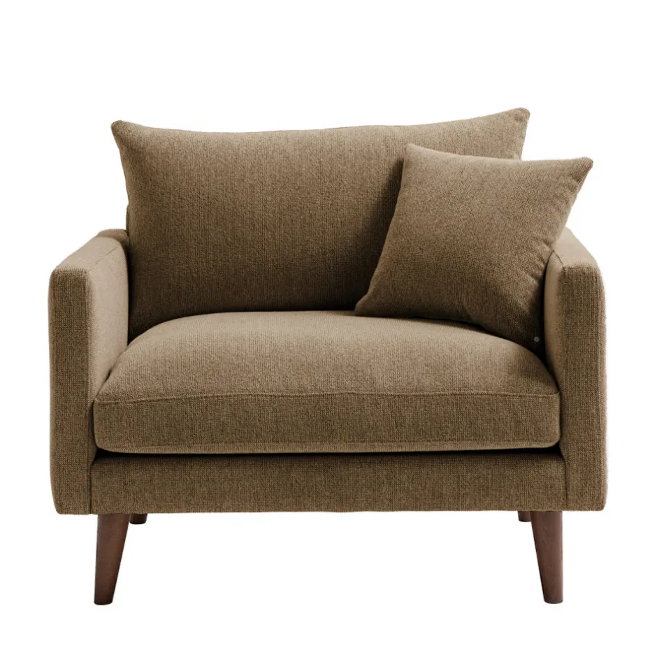 Sale Drawer VILLABON Fauteuil XL en tissu pieds bois foncé