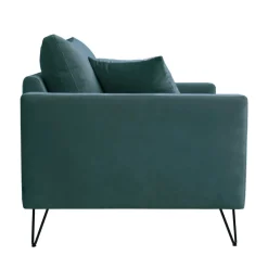 Clearance Drawer VILLABON Fauteuil XL en velours pieds épingles noirs