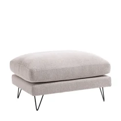 Sale Drawer VILLABON Pouf en tissu pieds épingles noirs