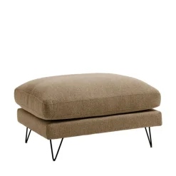 Sale Drawer VILLABON Pouf en tissu pieds épingles noirs