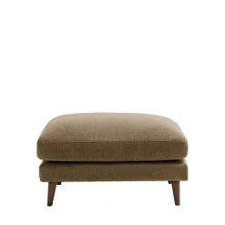 Outlet Drawer VILLABON Pouf en tissu pieds bois foncé